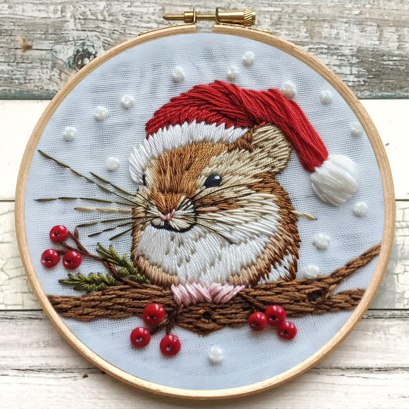 Rubbyoo Embroidery Kit - Christmas Mouse - image 5