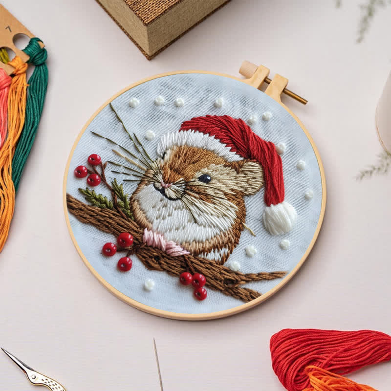 Rubbyoo Embroidery Kit - Christmas Mouse - image 4