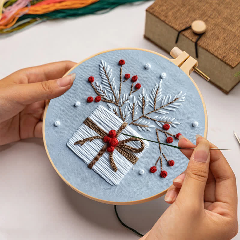 Rubbyoo Embroidery Kit - Christmas Gift Box - image 1