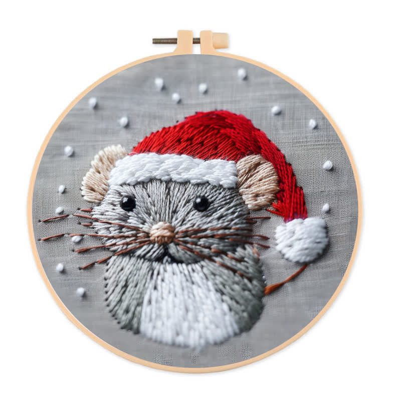 Rubbyoo Embroidery Kit - Christmas Mouse 2 - image 0