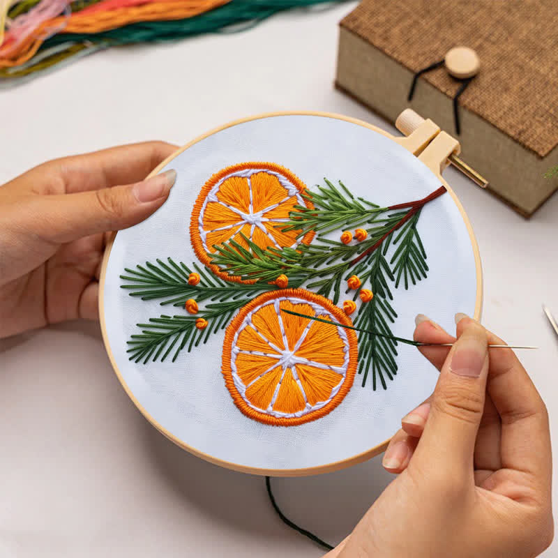Rubbyoo Embroidery Kit - Orange slice 2 - image 1