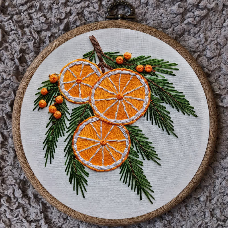 Rubbyoo Embroidery Kit - Orange slice - image 8