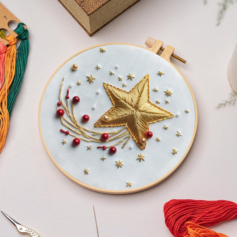 Rubbyoo Embroidery Kit - Christmas stars - image 4