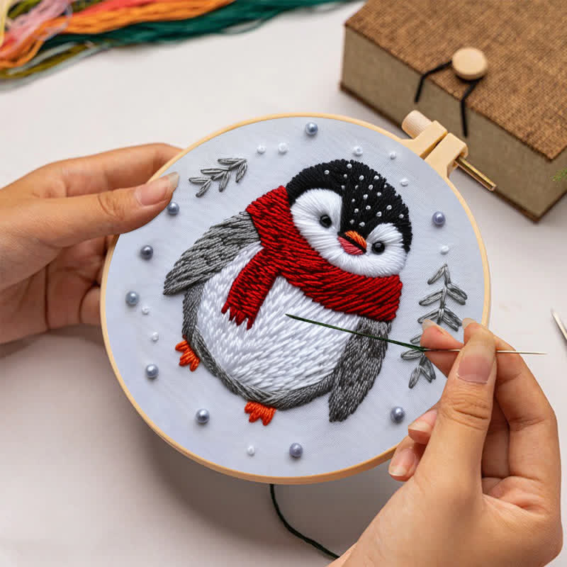 Rubbyoo Embroidery Kit - Cute Christmas Penguin - image 3