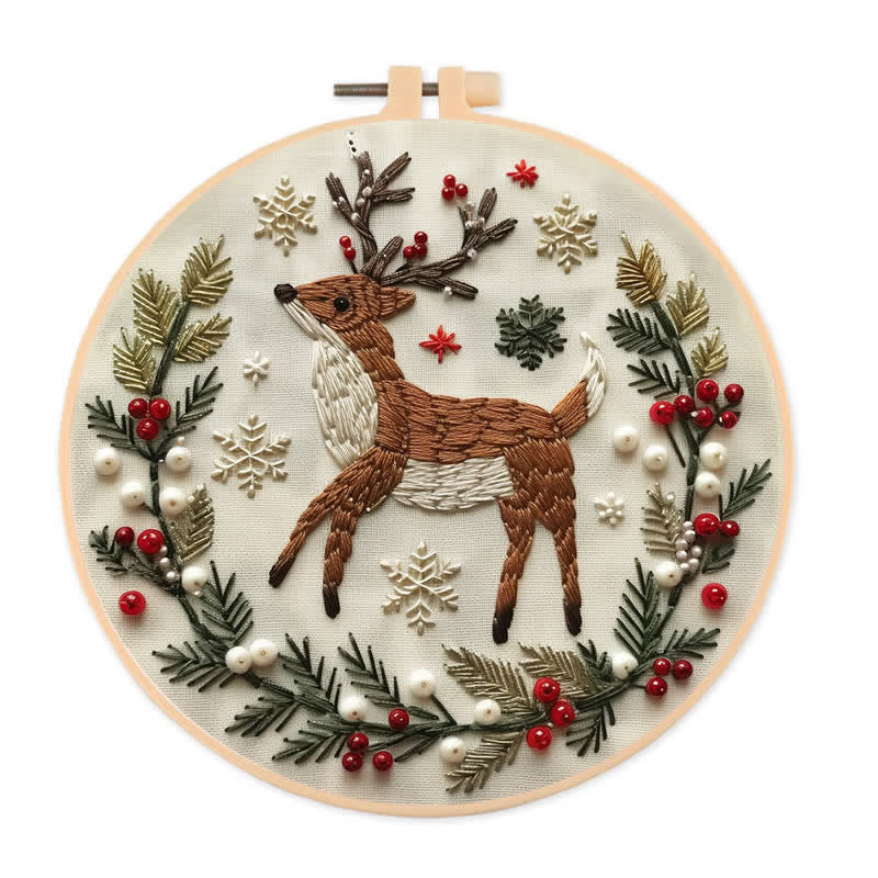 Rubbyoo Embroidery Kit - Christmas Deer - image 0