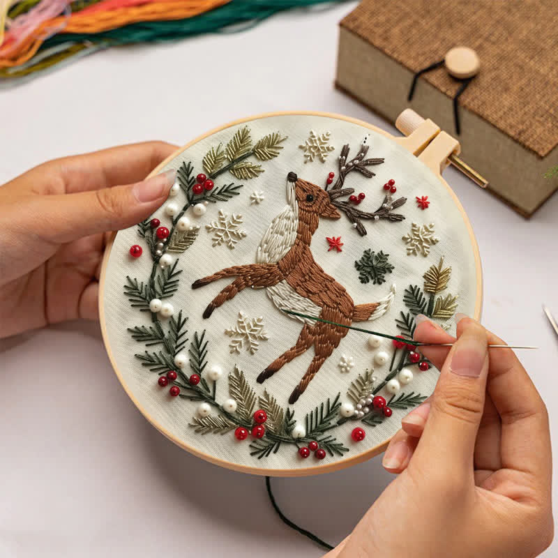 Rubbyoo Embroidery Kit - Christmas Deer - image 1