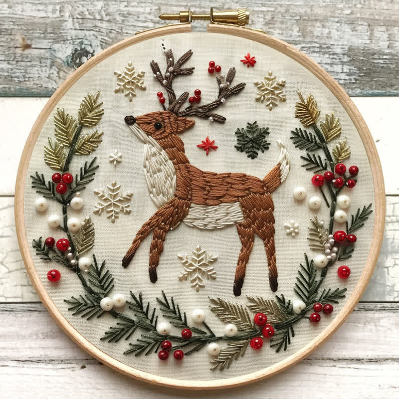 Rubbyoo Embroidery Kit - Christmas Deer - image 5