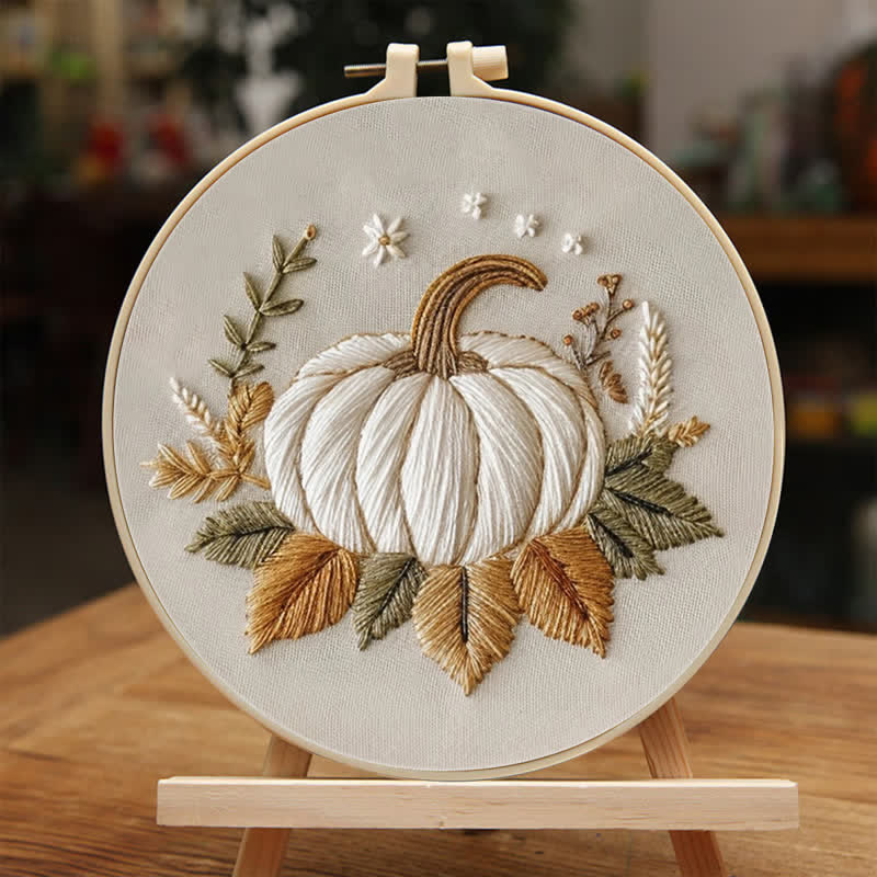 Rubbyoo Embroidery Kit - White Pumpkin - image 1