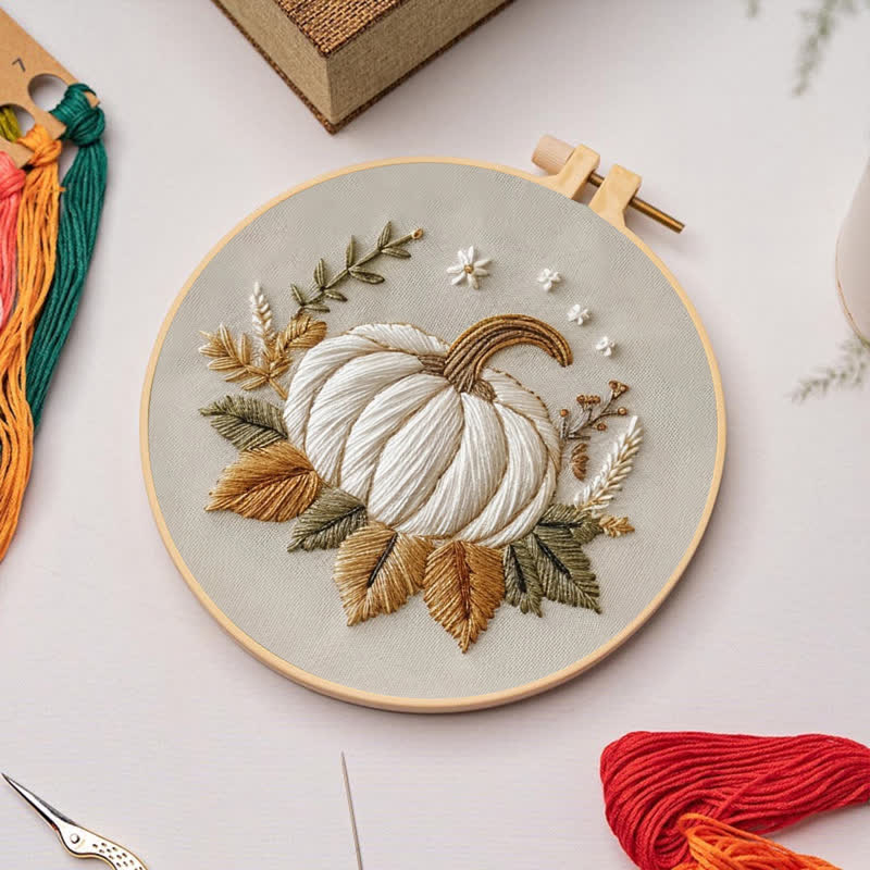 Rubbyoo Embroidery Kit - White Pumpkin - image 3