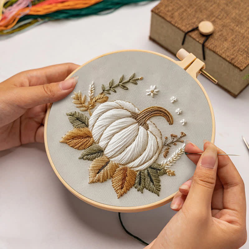 Rubbyoo Embroidery Kit - White Pumpkin - image 2