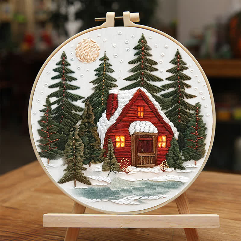 Rubbyoo Embroidery Kit - Winter Forest - image 5