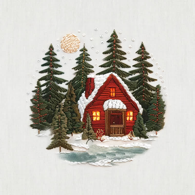 Rubbyoo Embroidery Kit - Winter Forest - image 4