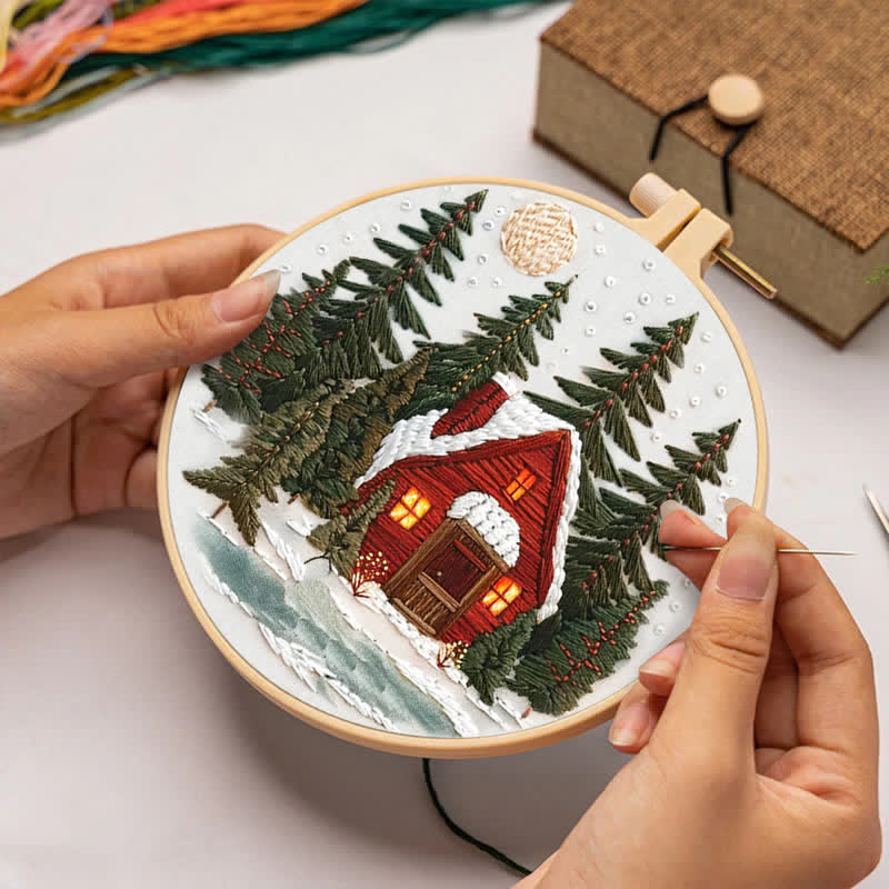 Rubbyoo Embroidery Kit - Winter Forest - image 1