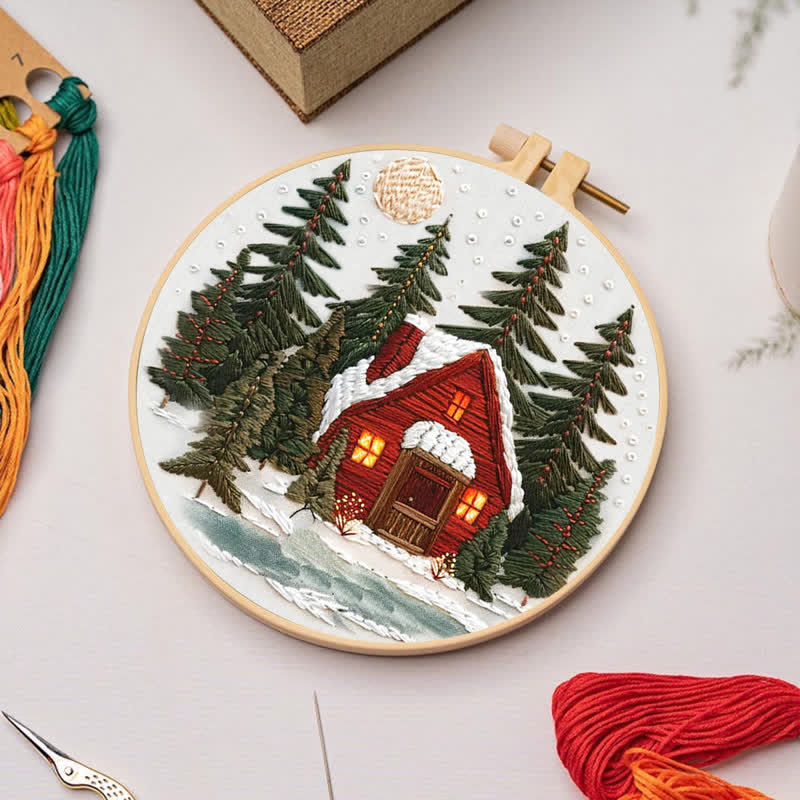 Rubbyoo Embroidery Kit - Winter Forest - image 3