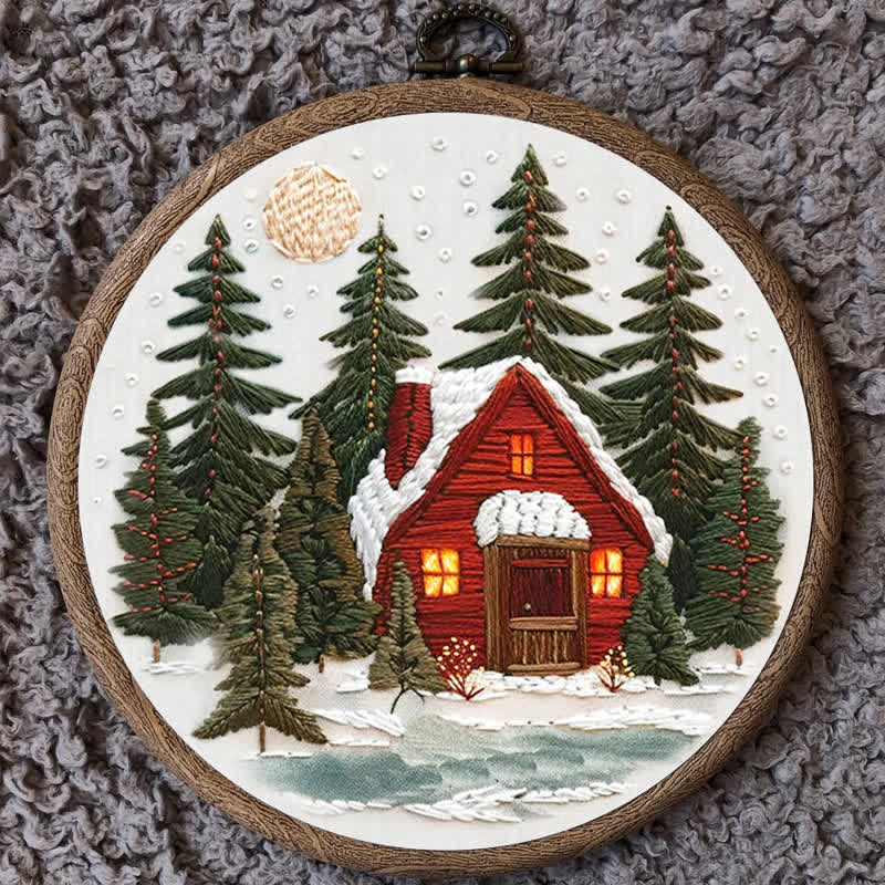 Rubbyoo Embroidery Kit - Winter Forest - image 9