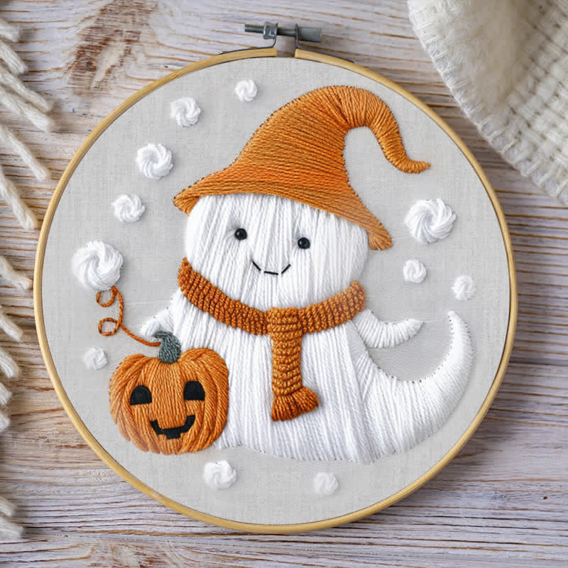 Rubbyoo Embroidery Kit - Ghost Halloween - image 1