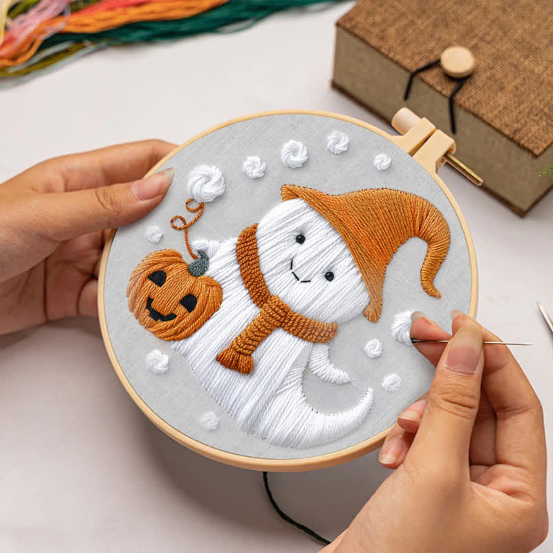 Rubbyoo Embroidery Kit - Ghost Halloween - image 3