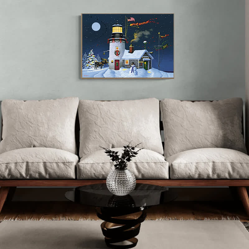 Rubbyoo Light & Bright Christmas House Flag - Wooden Jigsaw Puzzle - image 3