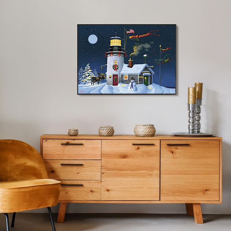 Rubbyoo Light & Bright Christmas House Flag - Wooden Jigsaw Puzzle - image 5