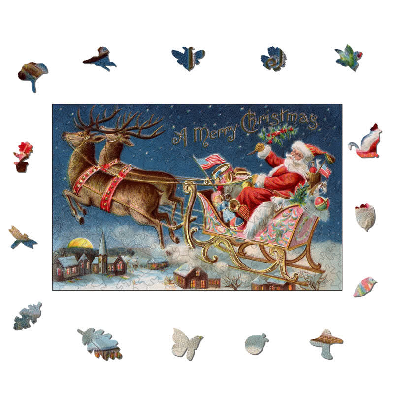 Rubbyoo Santa's Christmas Wonderland - Wooden Jigsaw Puzzle - image 1