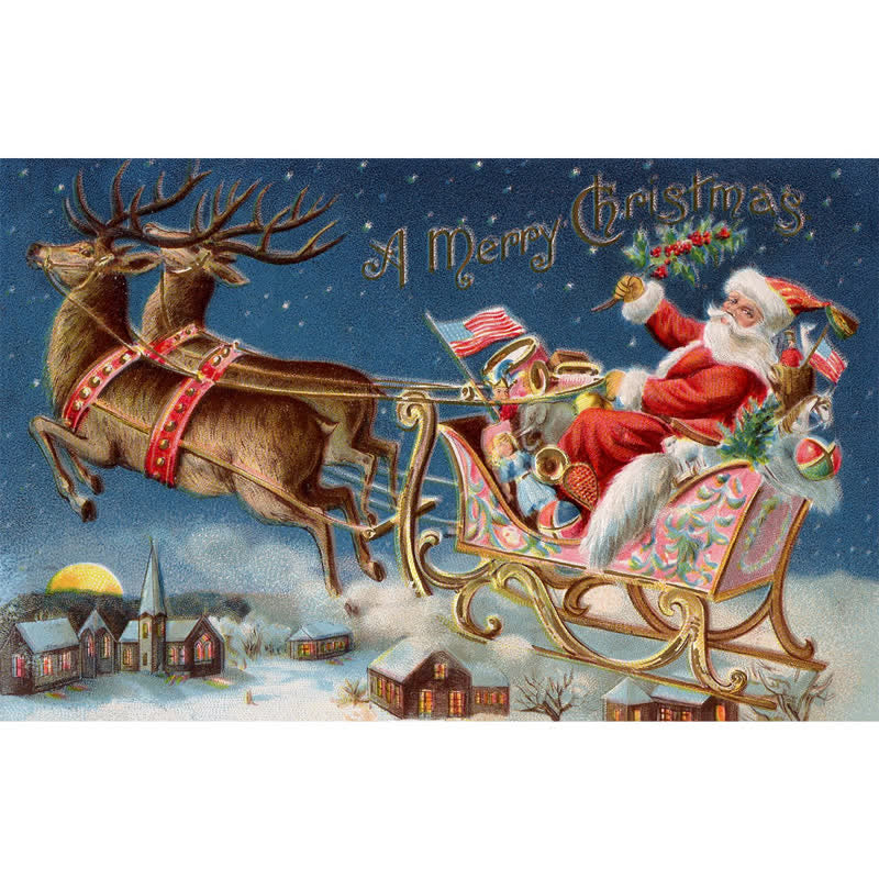 Rubbyoo Santa's Christmas Wonderland - Wooden Jigsaw Puzzle - A2 - Wooden Gift Packaging - image 0