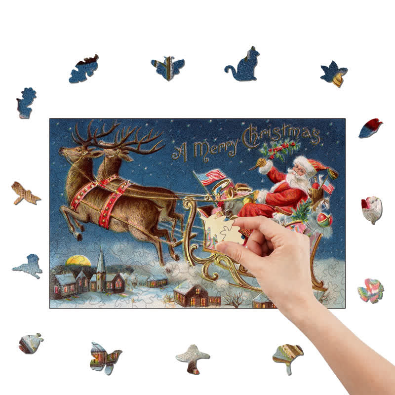 Rubbyoo Santa's Christmas Wonderland - Wooden Jigsaw Puzzle - image 7