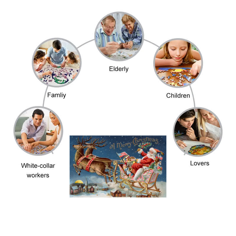 Rubbyoo Santa's Christmas Wonderland - Wooden Jigsaw Puzzle - image 8