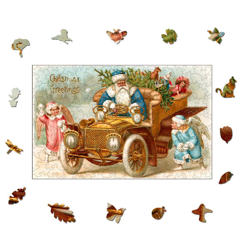 Rubbyoo Christmas Greeting - Wooden Jigsaw Puzzle - image 1