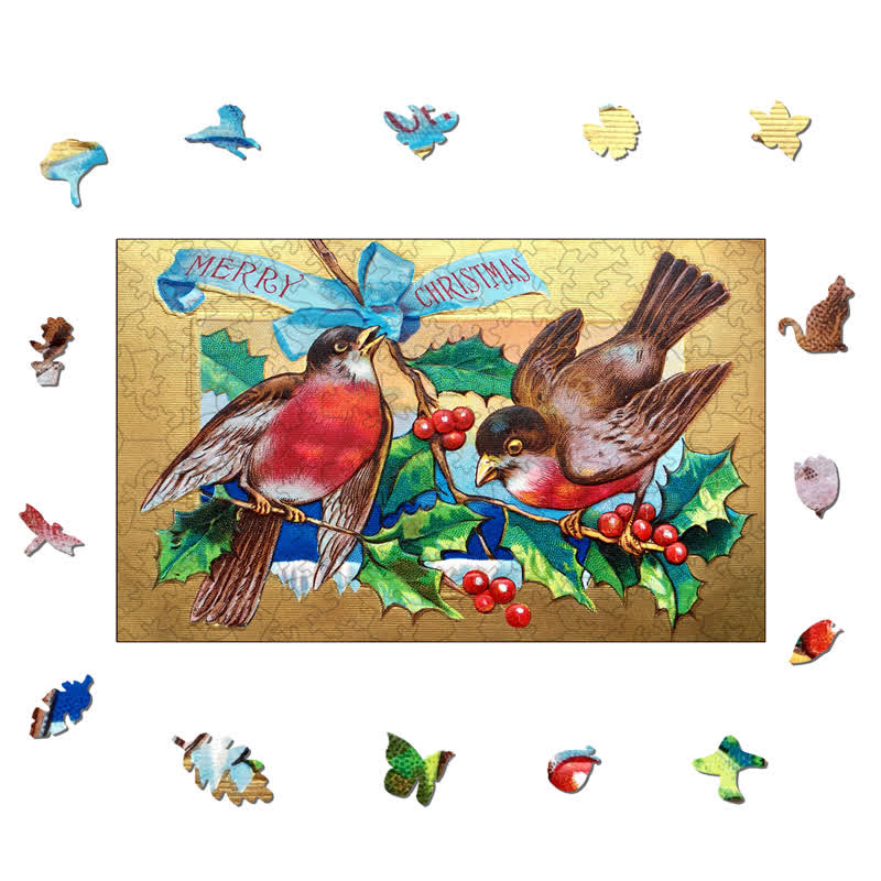 Rubbyoo Explore the Best Christmasbird - Wooden Jigsaw Puzzle - image 1