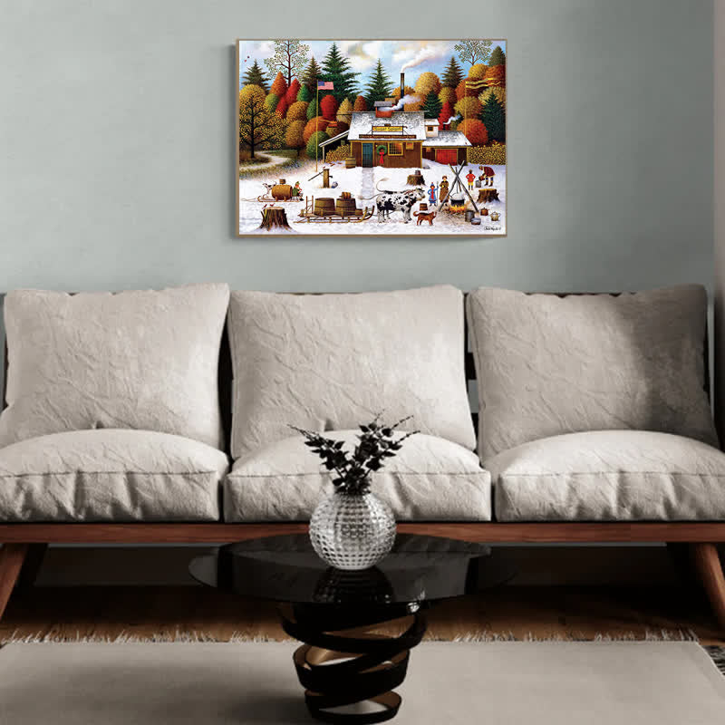 Rubbyoo Vermont Maple Tree Tappers - Wooden Jigsaw Puzzle - image 3