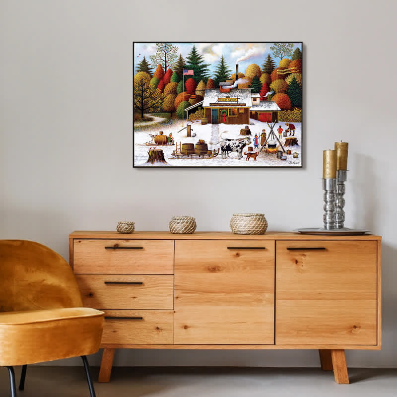 Rubbyoo Vermont Maple Tree Tappers - Wooden Jigsaw Puzzle - image 5