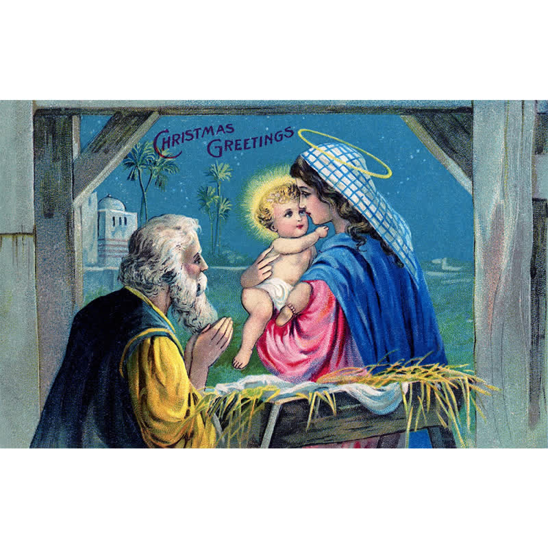 Rubbyoo Christmas Jesus Family - Wooden Jigsaw Puzzle - A2 - Wooden Gift Packaging - image 0