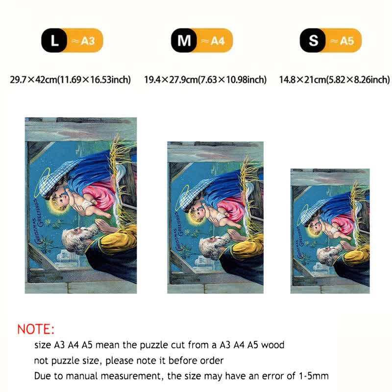 Rubbyoo Christmas Jesus Family - Wooden Jigsaw Puzzle - image 8