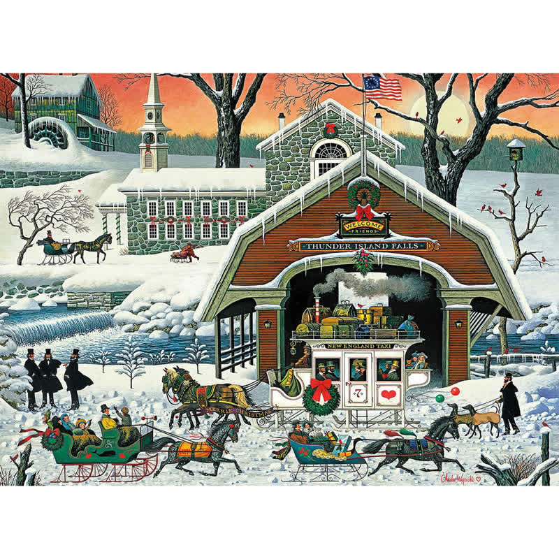 Rubbyoo The Twilight Before Christmas - Wooden Jigsaw Puzzle - A2 - Wooden Gift Packaging - image 0