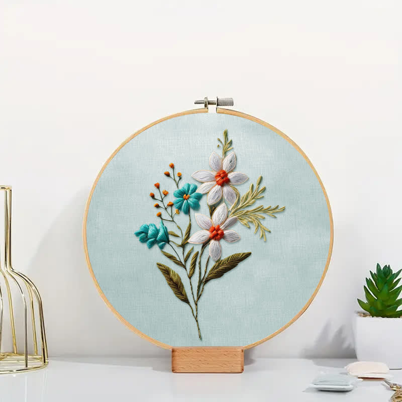 Rubbyoo Embroidery Kit - Beautiful Flower - image 1