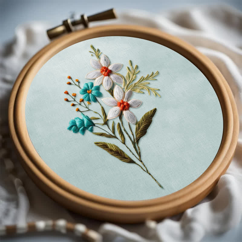 Rubbyoo Embroidery Kit - Beautiful Flower - image 3