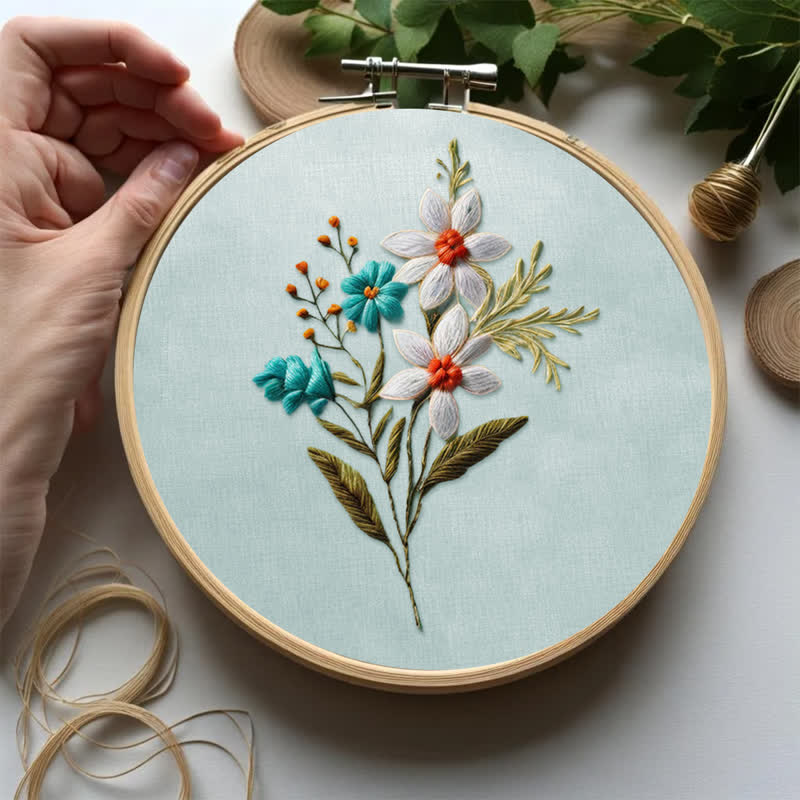 Rubbyoo Embroidery Kit - Beautiful Flower - image 4