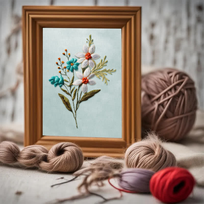 Rubbyoo Embroidery Kit - Beautiful Flower - image 6