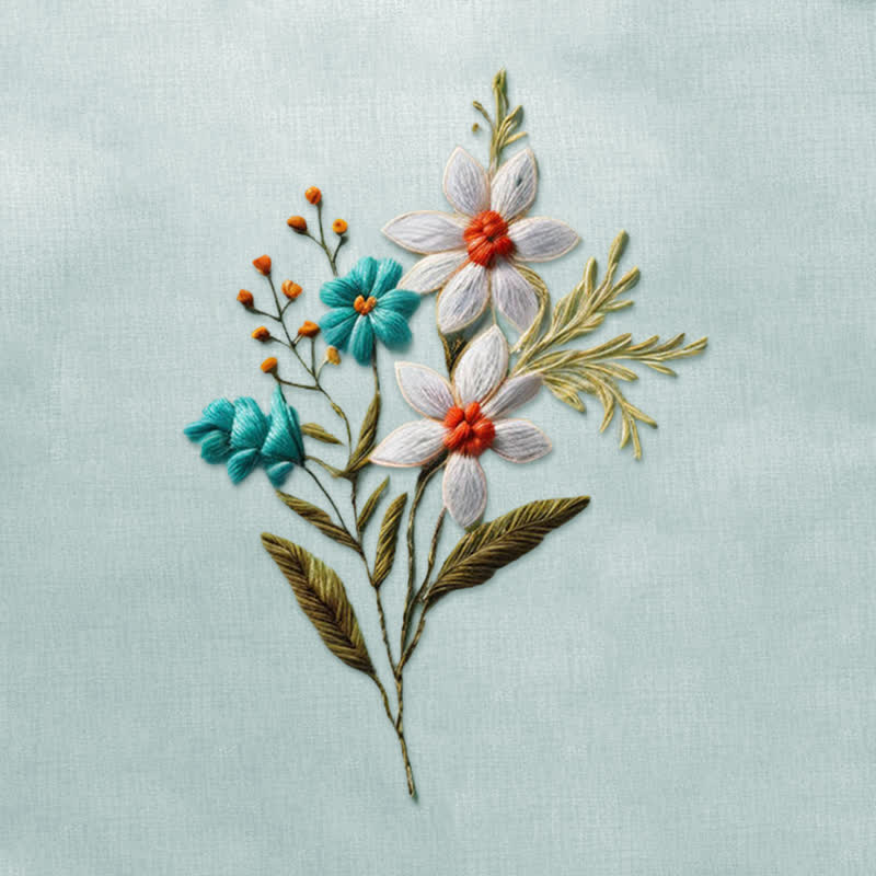 Rubbyoo Embroidery Kit - Beautiful Flower - image 7