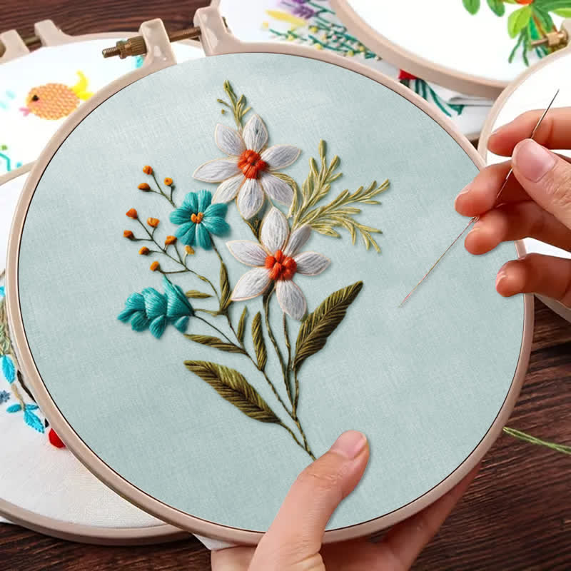 Rubbyoo Embroidery Kit - Beautiful Flower - image 9