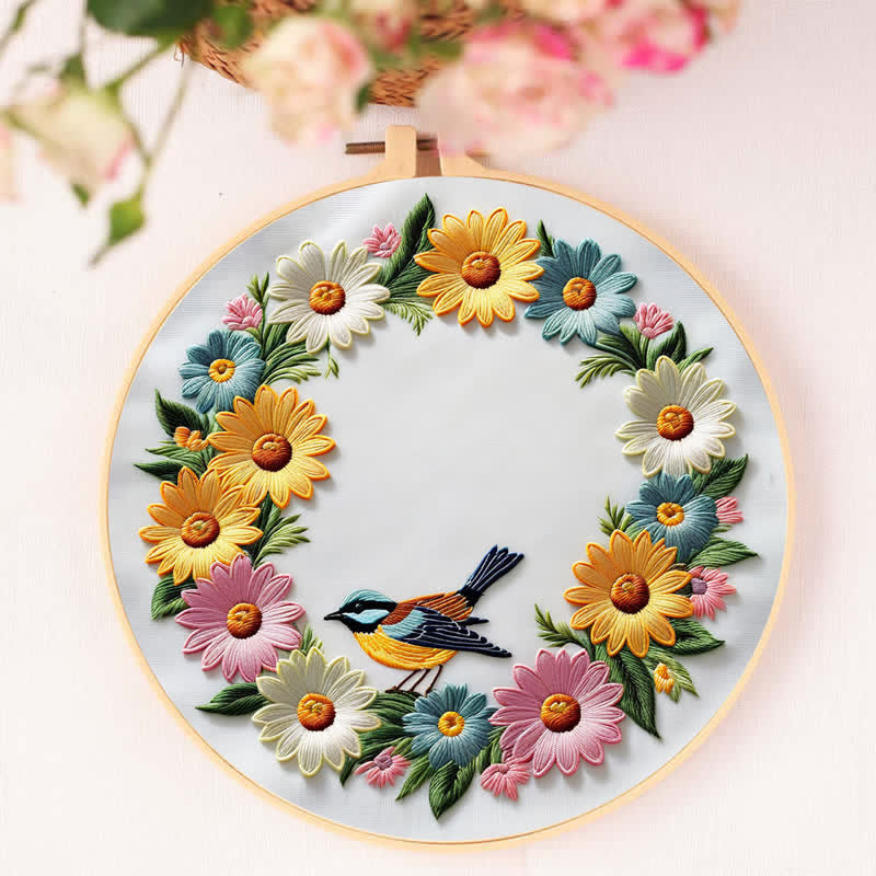 Rubbyoo Embroidery Kit - Garland And Birds - image 4