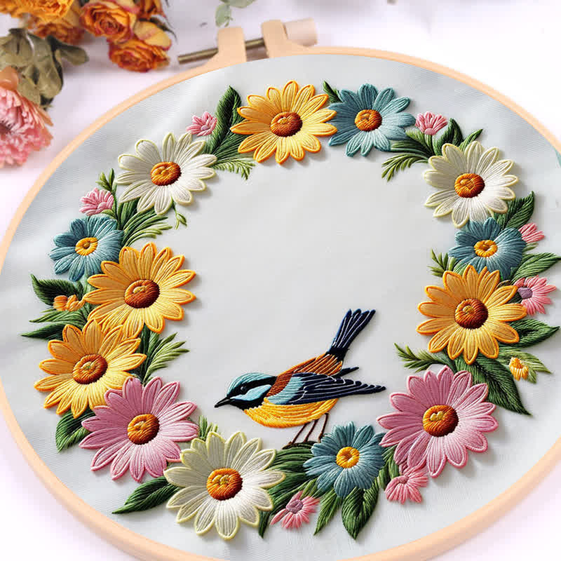 Rubbyoo Embroidery Kit - Garland And Birds - image 8