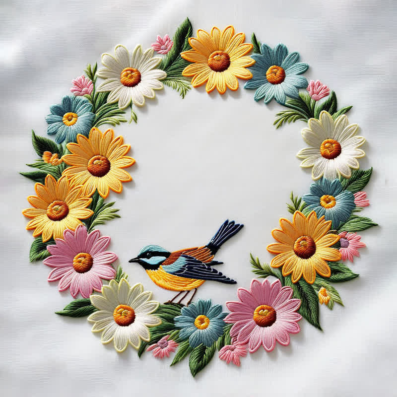 Rubbyoo Embroidery Kit - Garland And Birds - image 9