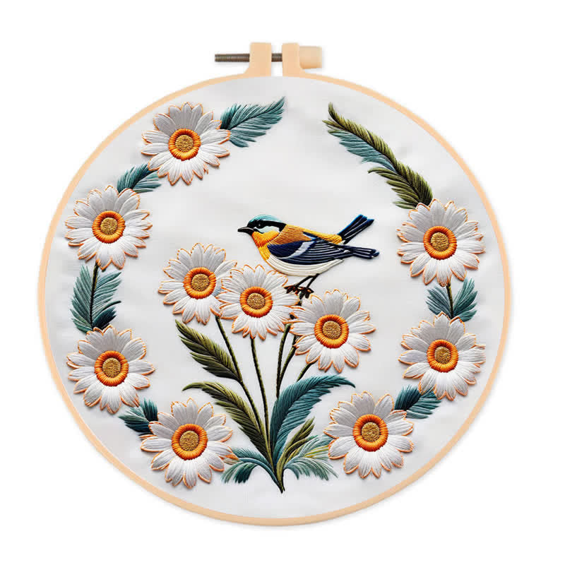 Rubbyoo Embroidery Kit - Garden Bird - 20*20cm - image 0