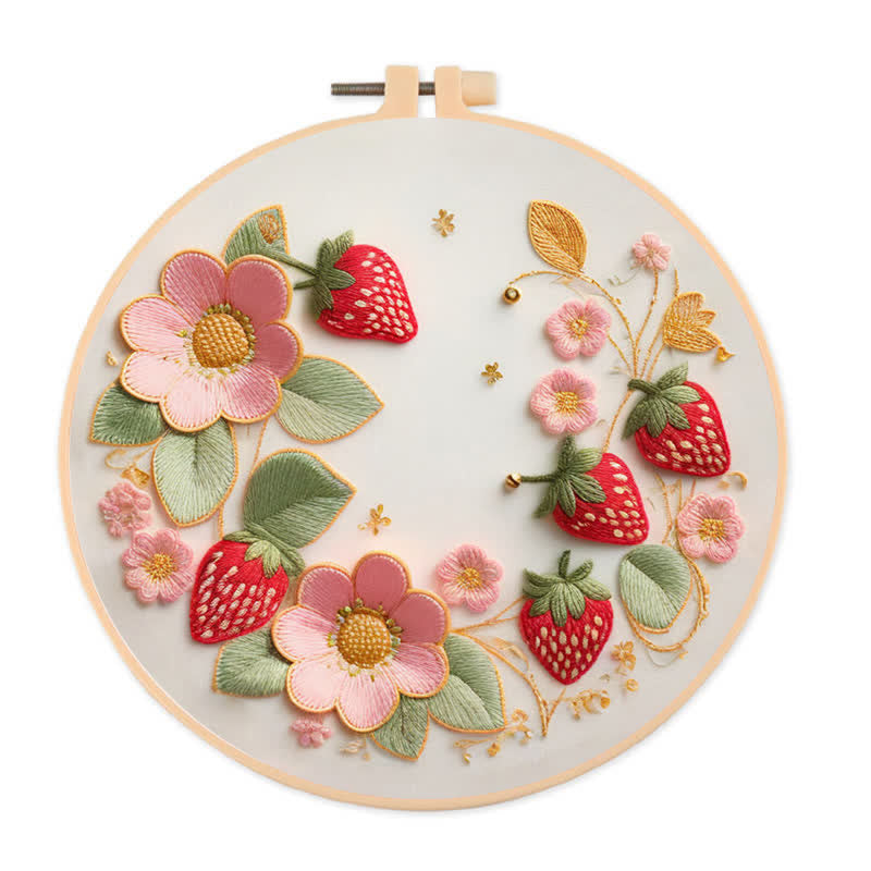 Rubbyoo Embroidery Kit - Strawberries - 20*20cm - image 0