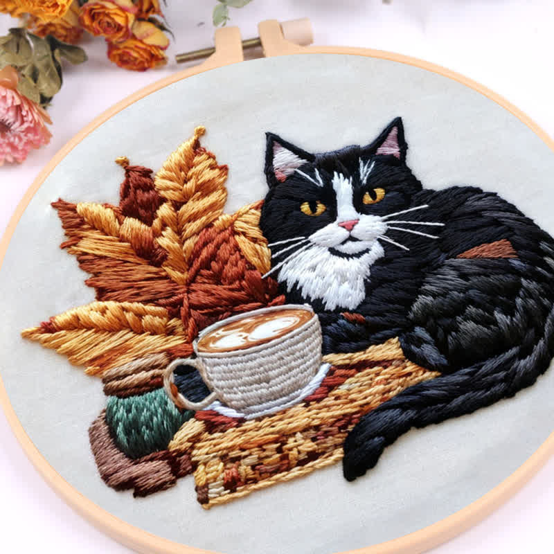 Rubbyoo Embroidery Kit - Leisurely Black Cat - image 6