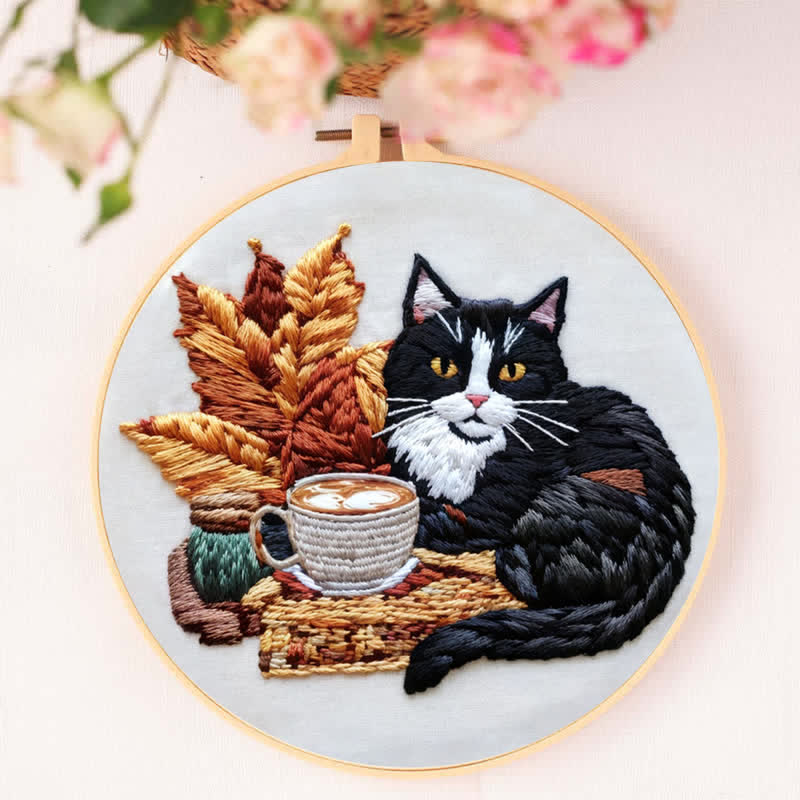 Rubbyoo Embroidery Kit - Leisurely Black Cat - image 3
