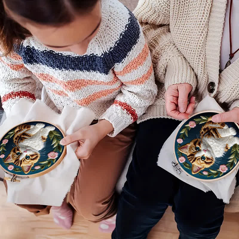 Rubbyoo Embroidery Kit - Flower Cat - image 6