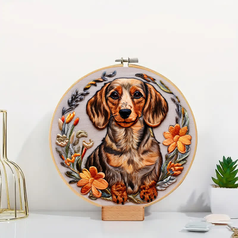 Rubbyoo Embroidery Kit - Dachshund Puppy - image 1