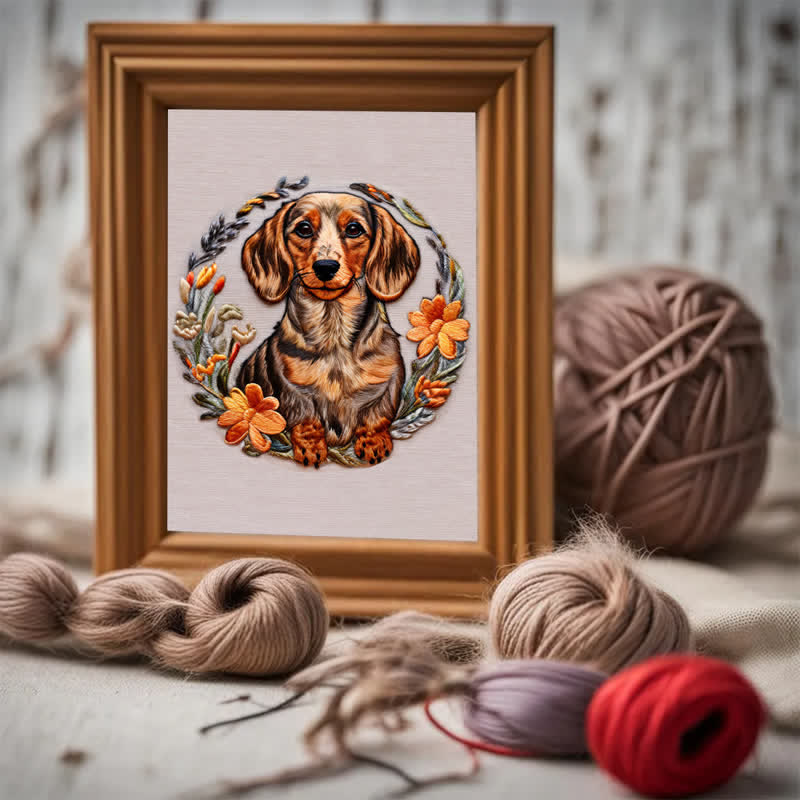 Rubbyoo Embroidery Kit - Dachshund Puppy - image 2